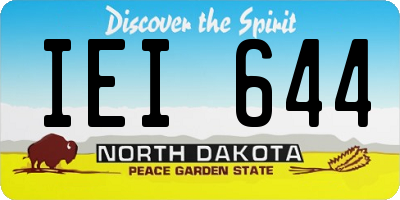 ND license plate IEI644