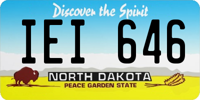 ND license plate IEI646