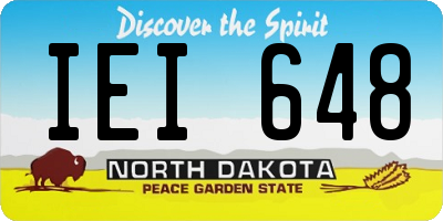 ND license plate IEI648