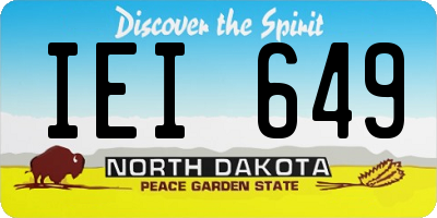 ND license plate IEI649