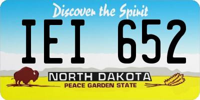 ND license plate IEI652