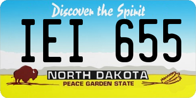 ND license plate IEI655