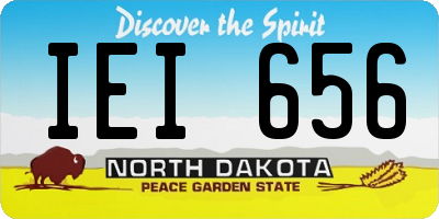ND license plate IEI656