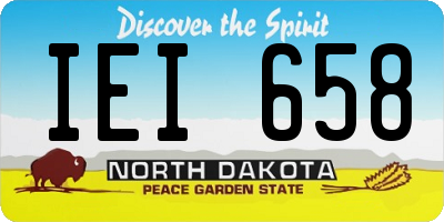 ND license plate IEI658