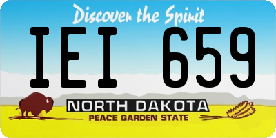 ND license plate IEI659
