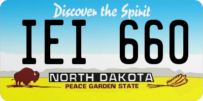 ND license plate IEI660