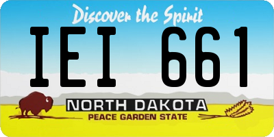 ND license plate IEI661