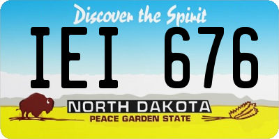 ND license plate IEI676
