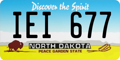 ND license plate IEI677