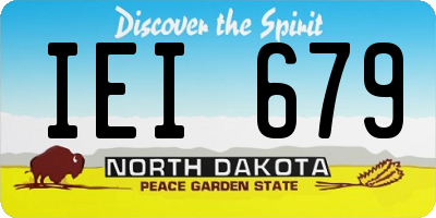 ND license plate IEI679