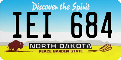 ND license plate IEI684