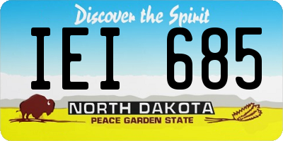 ND license plate IEI685