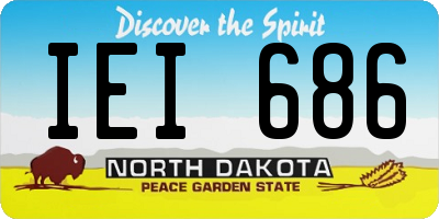 ND license plate IEI686
