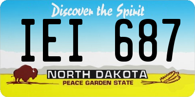 ND license plate IEI687