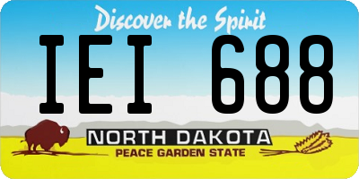 ND license plate IEI688