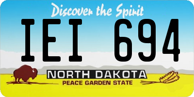 ND license plate IEI694