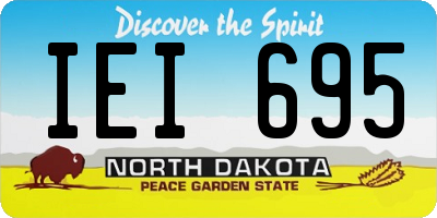 ND license plate IEI695