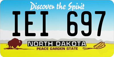ND license plate IEI697