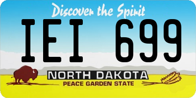 ND license plate IEI699