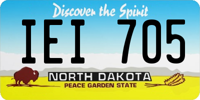 ND license plate IEI705