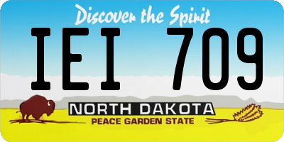 ND license plate IEI709