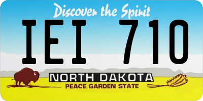 ND license plate IEI710