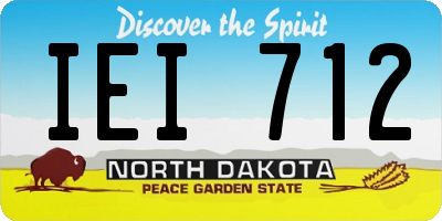 ND license plate IEI712