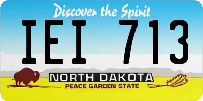ND license plate IEI713