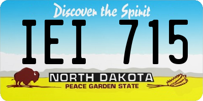 ND license plate IEI715