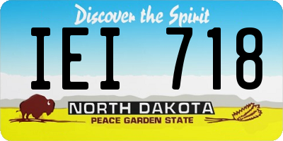 ND license plate IEI718