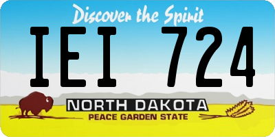 ND license plate IEI724