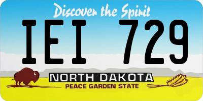ND license plate IEI729
