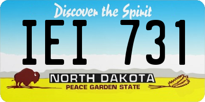 ND license plate IEI731