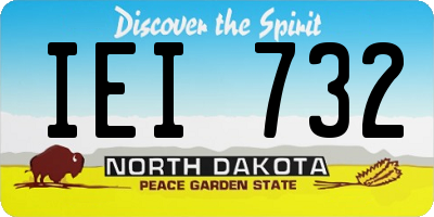 ND license plate IEI732