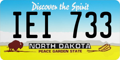 ND license plate IEI733