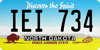 ND license plate IEI734