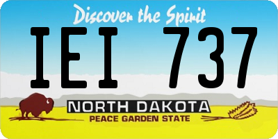 ND license plate IEI737