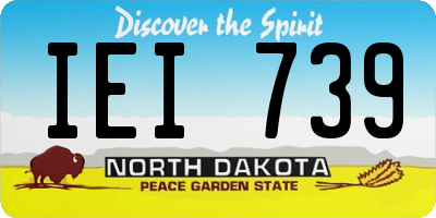 ND license plate IEI739
