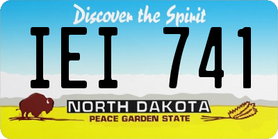 ND license plate IEI741