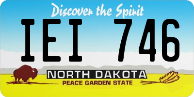 ND license plate IEI746