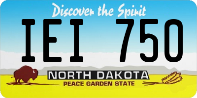 ND license plate IEI750