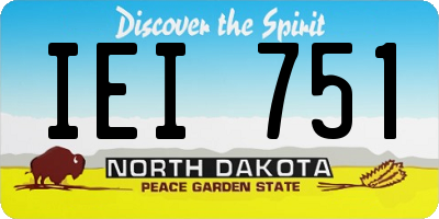 ND license plate IEI751