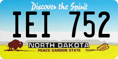 ND license plate IEI752