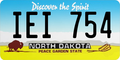 ND license plate IEI754