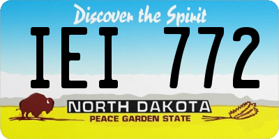 ND license plate IEI772