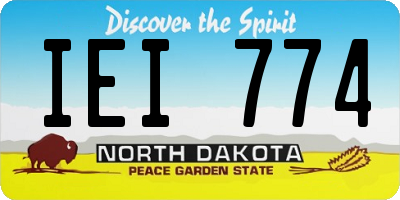 ND license plate IEI774