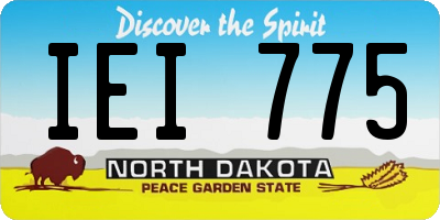 ND license plate IEI775