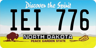 ND license plate IEI776