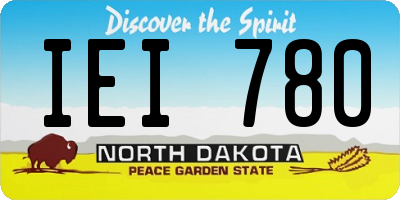 ND license plate IEI780