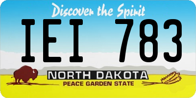 ND license plate IEI783